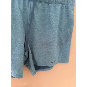 Nike Dri-FIT Womens Teal Heathered Athletic Shorts Medium Drawstring Pockets thumbnail 3