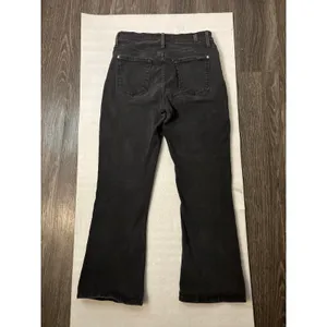 Seven For All Mankind Black Denim Cropped Flare Hi-Waist Jean 29 Preppy Casual thumbnail 2