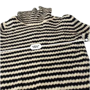 Banana Republic Italian Filpucci Yarn Turtleneck Sweater Small Black Beige⁠ thumbnail 7