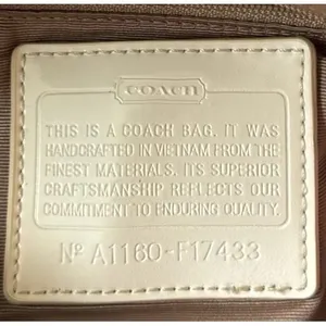 Coach Signature Stripe Zip Top Tote‎ Y2K A1160-F17433 Khaki canvas cream Strip thumbnail 7