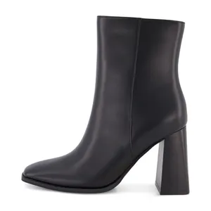 Cushionare Chic Black Heeled Ankle Boots thumbnail 1