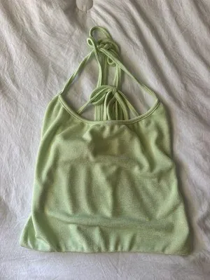 Edikted Keke Tie Back Top Lime (part of a set) !!skirt listed on my account!! thumbnail 4