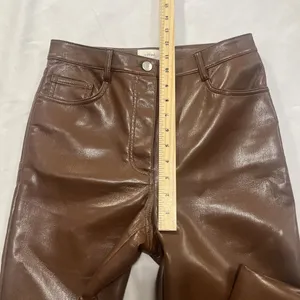 Wilfred The Melina High-Waisted Vegan Leather Pants In Cognac Brown Size 4 thumbnail 8
