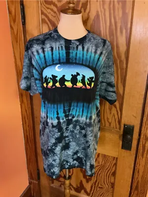Vintage Y2K Grateful Dead Dancing Turtles & Bears Tie Dye T-Shirt thumbnail 5