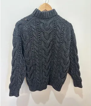 Wilfred‎ Aritzia Charcoal Grey Wool Cable Knit Mock Neck Sweater 113600 Small thumbnail 1