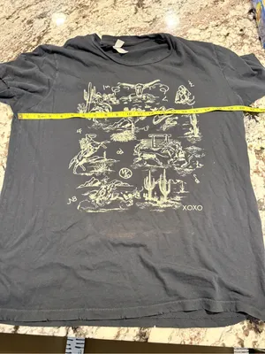 Western Cowboy Graphic Tee Medium Black Distressed Rodeo thumbnail 7