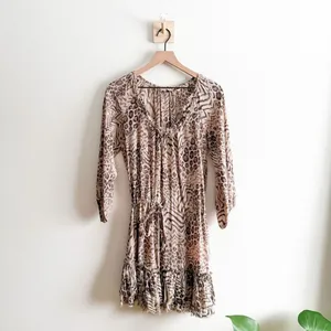 Rebecca Taylor Mid-2000s 100% Silk Leopard Print Dress Size 6 thumbnail 4