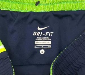 Nike Dri Fit Navy & Lime Seattle Seahawks Athletic Running Gym Shorts Womens S/M thumbnail 4
