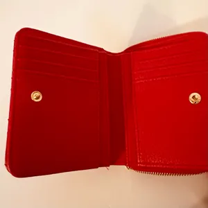 Steve Madden Red Quilted Women's Bifold Wallet w Zipper Pocket - 4” x 5” NWOT thumbnail 5