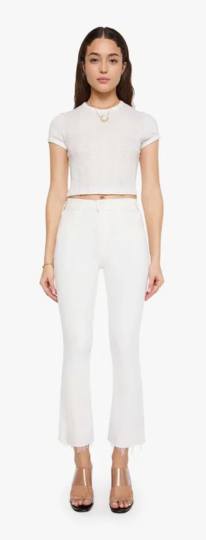 MOTHER Insider Denim Crop Step Fray thumbnail 1