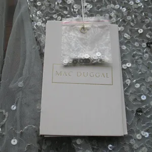 Mac Duggal Light Blue Size 6 Beaded Sequin Rhinestone High Neck MIDI Dress Gown thumbnail 11