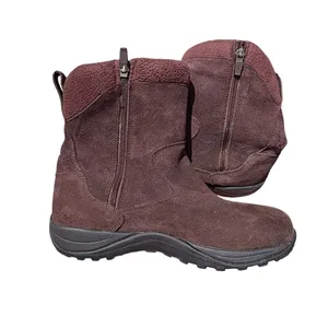 LL Bean Women's Brown Suede Primaloft Insulated Zip Winter Boots Sz 10W thumbnail 4