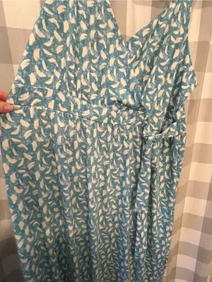 Gilli Blue and White Printed Wrap Maxi Dress thumbnail 2