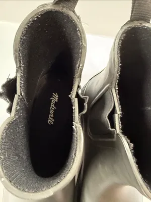 Madewell Black Chelsea Rain Ankle Boots - Women thumbnail 3