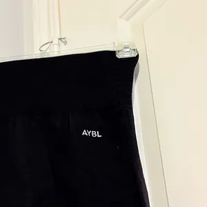 AYBL Womens Motion Seamless Black High Waisted Ribbed Knit Compression Leggings thumbnail 5