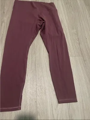 Women's Maroon High-Waist Performance Leggings thumbnail 1