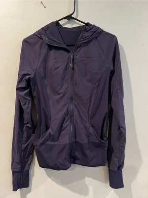 Women's Lululemon In Flux Jacket Inkwell Navy Blue Zip-Up Hooded Reversible Gym thumbnail 2