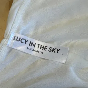 Lucy In The Sky White Ruched Halter Mini Dress Ruffle Hem Large Ivory Bodycon thumbnail 6