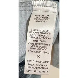 Democracy Camo Utility Jacket Womens Size S Grey Blue NWT Button Front Stretch thumbnail 6