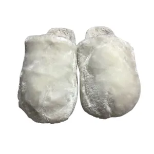 Forever (not forever 21) Cozy Cream colored Furry Amphibious Sole Slippers. thumbnail 4