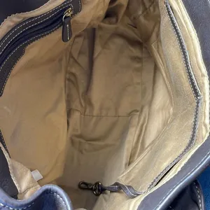 Lands’ End brown pebbled leather satchel. thumbnail 10