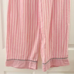 Victoria’s Secret Pink Stripe Metallic Tinsel Flannel Pajama Pants Iconic Small thumbnail 5