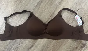 Xl Brown Wireless Smooth Moulded Bra thumbnail 1