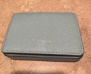 Kate Spade Teal Leather Card Holder | Slim Wallet | EUC thumbnail 1