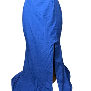 RYANTH One Shoulder Gown Womens Royal Blue 8 NWT Formal Lace Up‎ Back Side Slit thumbnail 4