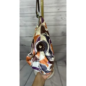 Coach Ashley Scarf Print Swingpack Crossbody Purse Signature C Satin Handbag thumbnail 4
