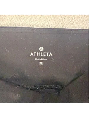 Athleta Women’s Mesh Inset Crop Leggings Black Supplex Tight Size M thumbnail 3