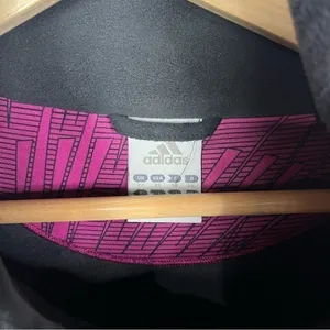 Adidas Black & Pink Tunic‎ Fleece Full Zip Jacket XL thumbnail 4