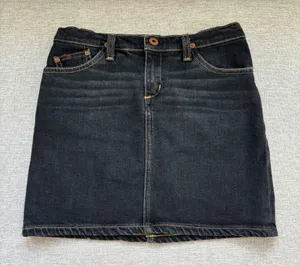 Vintage AG Adriano The Daisy Denim Mini Skirt 25 Dark Wash Y2K Indie Bimbocore‎ thumbnail 1
