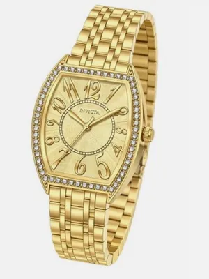 Invicta 69266 Wildflower Petal Gold-Tone Crystal Tonneau Bracelet Watch NIB thumbnail 15