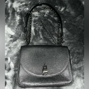 Rebecca Minkoff Love Too Black Leather Embossed Crossbody Handbag thumbnail 3
