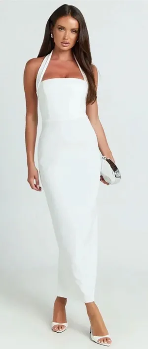 Showpo White Midi Dress thumbnail 1