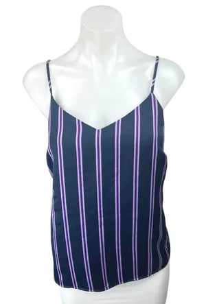 Banana Republic Blue Striped Sleeveless V-neck Cami Camisole Tank Top Size XS thumbnail 1