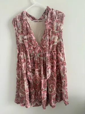 Free People All the Time Paisley Velvet Floral Mini Dress Small thumbnail 7