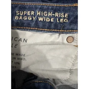 American Eagle AE Stretch Super High Rise Baggy Wide Leg Jean Women’s 10 Long thumbnail 4