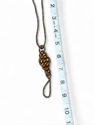 Bronze Metallic Embellished Foot Jewelry Hand Body Jewelry w/Elastic Band thumbnail 2