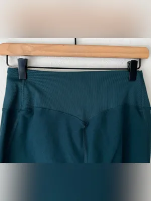 Lululemon Alo yoga High-Waist Alosoft Lounge Leggings midnight green large ribbed waist thumbnail 10