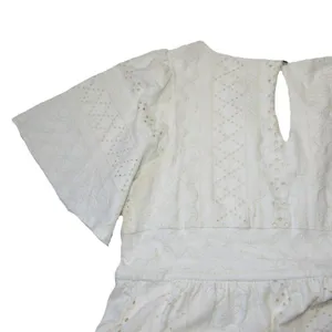 NWT Anthropologie Maeve Rochelle Eyelet Maxi in White Ivory Eyelet Dress M thumbnail 6