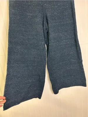 Free People Beach Hailee Sweater High Rise Wide Leg Pants Size Large Blue thumbnail 2