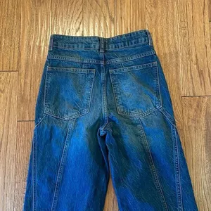 Zara seam front high rise tapered straight leg jeans 2 thumbnail 9