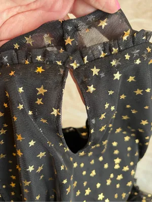 NWT Pop Sugar Lucky Stars Dress Size XL Celestial Metallic Whimsical Flirty M6 thumbnail 8