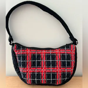 NC State University Wolfpack Plaid Purse Black Red thumbnail 3