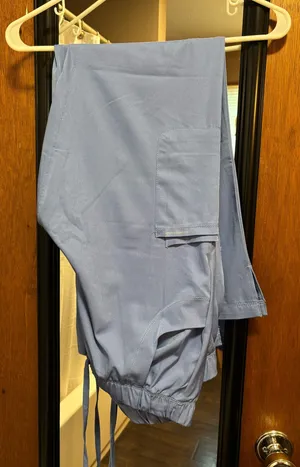 Healing Hands Scrub Pants Straight Leg Medium Ceil Blue thumbnail 1