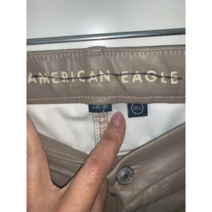 NWT American Eagle Women's 16 Beige‎ Leather Curvy Kick Boot Crop thumbnail 5