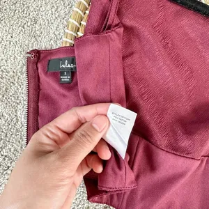 Lulu’s Satin Cowl Burgundy Tank Top Size S thumbnail 7