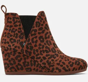 Toms Kelsey Cheetah Print Suede Pull On Chelsea Boots 9‎ Animal thumbnail 1